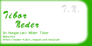tibor neder business card