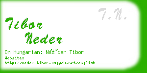 tibor neder business card